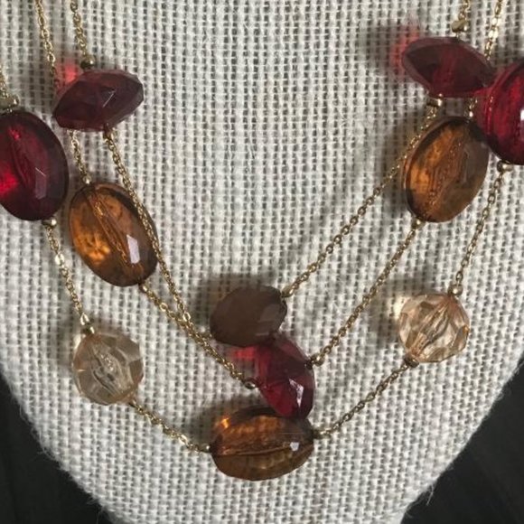 Avon Gold-Tone Beaded Necklace & Earrings Set - Picture 4 of 7